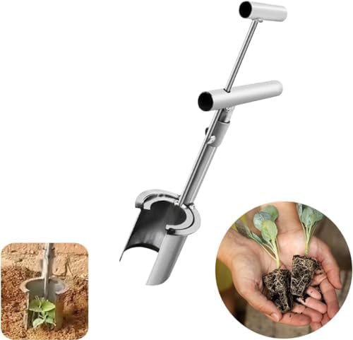 Bollenplanten | Bollenplanter Tool Lange Handgreep Tuingereedschap, Bollenplanter Tool, Grasplugger Tool, Grasplugger Tool, Posthole Graver Voor Planten Met Handschoenen, Plantgereedschap Voor Tuinieren Pro Plugger Bollenplanten Bollenplanten