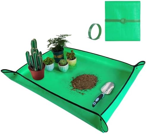 Bonsai Gereedschap | Grote Verpotmat Voor Plantenverplanting En Rommelcontrole 100X80 cm Verdikte Waterdichte Potgrond Tray Vetplant Verpotmat Draagbare Tuinmat Planten Cadeaus Voor Mannen Bonsai Gereedschap Bonsai Gereedschap