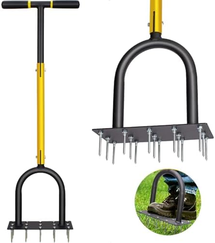 Handmatige Grondbeluchters | Grasbeluchter Tuin Gereedschap Met Reserve Spikes, Voorgeassembleerde Grasbeluchter Gereedschappen Voor Tuin, Gazonbeluchting, Tuingereedschap 5 Handmatige Grondbeluchters Handmatige Grondbeluchters