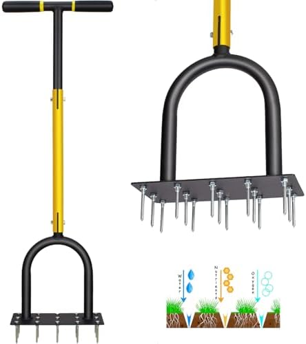 Handmatige Grondbeluchters | Grasbeluchter Tuingereedschap Met Vervangbare Spikes, Vooraf Geassembleerde Grasbeluchter Gereedschappen Voor De Tuin, Grondbeluchting, Tuingereedschap 1 Handmatige Grondbeluchters Handmatige Grondbeluchters