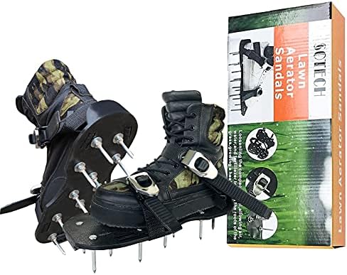 Handmatige Grondbeluchters | Grasbeluchtingsschoenen – Sterke Antislip Metalen Gespen – 2 Bandjes Met Haak & Lussysteem – Spike Sandalen Voor Het Beluchten Van Gazon En Gras Handmatige Grondbeluchters Handmatige Grondbeluchters