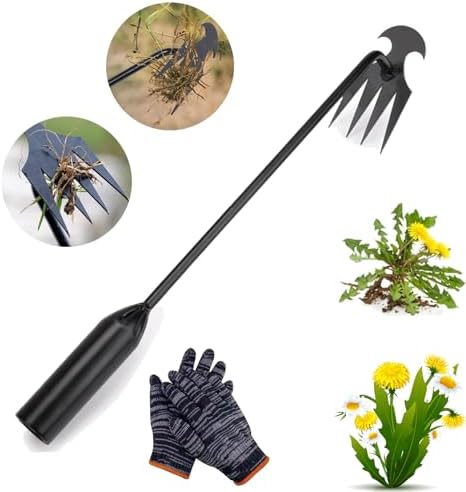 Handmatige Wieden | Dritnow Onkruidverwijder Tool, Onkruid Uittrekken Tool, Onkruid Artefact Uittrekken Tool, Handonkruidverwijder Tool Tuin Onkruidverwijder Tools Onkruid Trekker, 4 Tanden Tuin Onkruidverwijder Tool (40 cm) Handmatige Wieden Handmatige Wieden