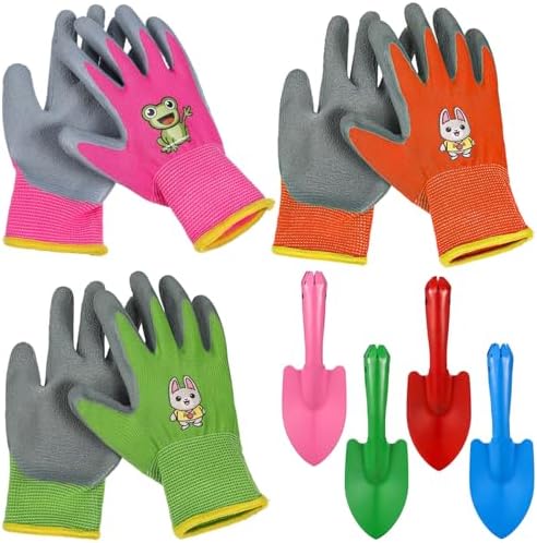 Tu gereedschapsets | 1 Set Tuinhandschoenen en Schep – Kindermetalen Handschep en Handschoenen – Mini Trowel Tuingereedschap Tu gereedschapsets Tu gereedschapsets