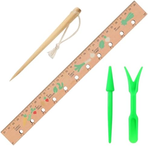 Tu gereedschapsets | 12 Inch Houten Zaadafstandmeter, Buiten Zaadplantmeter Met Gaten, Plant Zaadafstandtool Voor Diepte, Zaadplanttool Voor Tuin Met Zaailingen Transplantatang Tu gereedschapsets Tu gereedschapsets