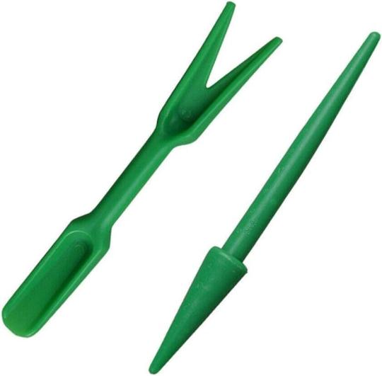 Tu gereedschapsets | Groene Mini Tuin Hand Succulent Verplantingsgereedschap, Widger Plastic Zaailingen Dibbler Zaaien Graven Mini Tuin Handgereedschap Voor Thuis Tuin, Verpakking Van 2 Tuinieren En Gazononderhoud Tu gereedschapsets Tu gereedschapsets