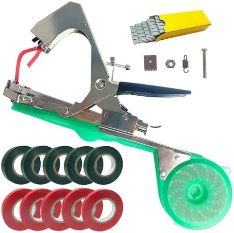 Tu gereedschapsets | Plantenbindmachine, Rietbundelmachine voor planten, Strappingmachine voor planten, Tape-tool voor planten, Tuinbandbundeltool, Plantenbundelaar, Groen Tu gereedschapsets Tu gereedschapsets