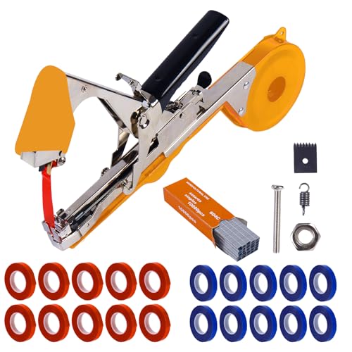 Tu gereedschapsets | Plantenbindmachine Taper Tool Tuin Planten Tape Tool Voor Druiven, Frambozen, Tomaten En Klimgroenten, Wordt Geleverd Met 21 Rollen Tape En 1 Doos Nietjes (Geel) Tu gereedschapsets Tu gereedschapsets