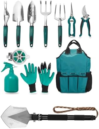 Tu gereedschapsets | Tu gereedschapset 11-delig Aluminium Legering Handgereedschap Starter Kit met Tuin Tas, Professionele Tuin Gereedschapset 11-delig Multitool Tu gereedschapsets Tu gereedschapsets