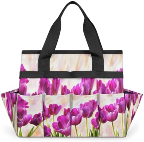 Tu gereedschapsets | Tuin Gereedschap Tote Bag Voor Mannen Tulpen Tuin Gereedschap Opbergzakken Met 1 Zak Staande Tuin Thuis Gereedschapskits Organizer Voor Binnen Buiten Tuinieren Cadeaus Tu gereedschapsets Tu gereedschapsets