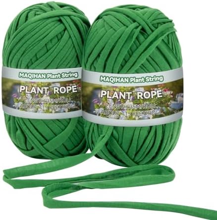 Tuindraad & Twist Ties | 2-Pack Tuin Touw – Plantenbinders, Tuin Touw, Tuin Tape, Boomondersteuning, Rekbare Ttrap Voor Planten, Bomen, Bloemen, Groene Zachte Plantenbinders Voor Alle Planten Voor Alle Tuinierders (35M/Rol, 115Ft) Tuindraad & Twist Ties Tuindraad & Twist Ties