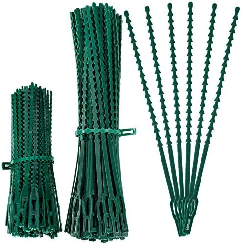 Tuindraad & Twist Ties | 200 Stuks Verstelbare Plantbinders Flexibele Tuinplantbinders, Groene Multifunctionele Stevige Tuinplant Twist Tie Plastic Tuinbinders Plantondersteuning Boom Struik (13 en 23 cm, Kabelbinder) Tuindraad & Twist Ties Tuindraad & Twist Ties