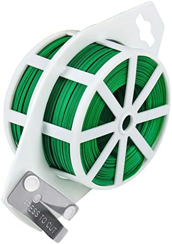 Tuindraad & Twist Ties | 328 Voet Tuinplant Draaiknoop met Snijder voor Tuinieren, Thuis, Kantoor (Groen) Tuindraad & Twist Ties Tuindraad & Twist Ties