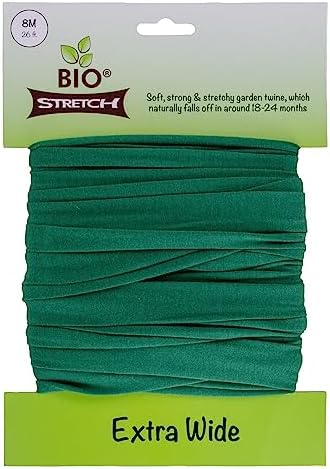 Tuindraad & Twist Ties | Extra Brede Boombinders en Grote Planten Touw | Milieu-vriendelijke Zachte Groene Plantensteun en Tuindraad (Biologisch Extra Breed 8M) Tuindraad & Twist Ties Tuindraad & Twist Ties