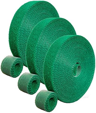 Tuindraad & Twist Ties | Groene Tuinbinders | Plantenbinders Voor Klimplanten 1 Voet X 1/2” In 3 Rollen | Plantensteunen Voor Effectieve Groei Sterk | Groene Gerecycleerde Plastic Tuinsnoer & Draadties Voor Tomatenstokken Tuindraad & Twist Ties Tuindraad & Twist Ties