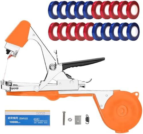 Tuindraad & Twist Ties | Planten Bindmachine Tomaat Tape Gereedschap Fruit Touw Gereedschap Met 21 Rollen Tape En 1 Doos Nietjes Voor Tuin Groenten Druif Komkommer Paprika Tuindraad & Twist Ties Tuindraad & Twist Ties