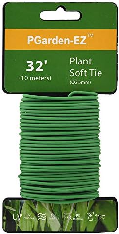 Tuindraad & Twist Ties | Plantenbinders – 10 meter zachte twistbinders groene TPR tuinbinders, voor het ondersteunen van planten, tomaten en het organiseren van kantoor en huis. Tuindraad & Twist Ties Tuindraad & Twist Ties