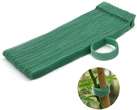 Tuindraad & Twist Ties | Tuin Haak-en-lus Plantenkabelbinders, 2 Stuks Verstelbare Tuin Nylonbinders Voor Ondersteuning Van Planten En Klimop, Multifunctionele Tuinbinders (2 Stuks, 20 cm, Groen) Tuindraad & Twist Ties Tuindraad & Twist Ties