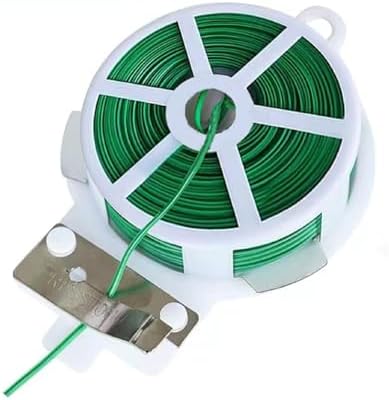 Tuindraad & Twist Ties | Twist Tie, 100 Meter (1M), Groene Kabelbinders met Snijder, Herbruikbare Tuinplantbinders, Groene Twist Ties voor Planten, Tomatenbinders, Tuinbinders voor Planten, Tuin Twist Ties voor Bloemen en Klimplanten Tuindraad & Twist Ties Tuindraad & Twist Ties