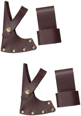 Tuinhouwelen | 2 Sets Gereedschap Camping Accessoires Lederen Holster Professionele Hoofdkap Bijl Beschermhoezen Gereedschap PU Tuinhouwelen Tuinhouwelen