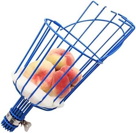 Tuinkies | 1 Pack Fruit Picker Oogstmand Hoofd, Fruitplukker Accessoire Voor Het Oogsten Van Fruit, Draaibare Fruitplukker Mand Met Kussen Om Kneuzingen Te Voorkomen (Blauw) Tuinkies Tuinkies