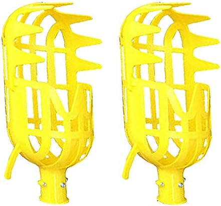 Tuinkies | Fruitplukker 2 Stuks Fruitplukker Arbutus Notenplukkop Telescopische Steel Oogstapparaat Tuinbenodigdheden Voor Thuis Kleine Willekeurige Kleur Fruitplukker Mand Fruitplukker Mand Tuinkies Tuinkies