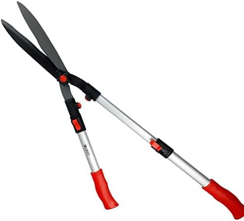 Tuinschaar & Scharen | Uittrekbare Handheggenschaar Met Verstelbare Lengte Handvat, 9-Inch Golfvormige Sk5 Mes, Schokabsorberende Bumpers En Mes Spanning Controleknop, Tuin Heg Snoeischaren Trimmers Knippers Tuinschaar & Scharen Tuinschaar & Scharen