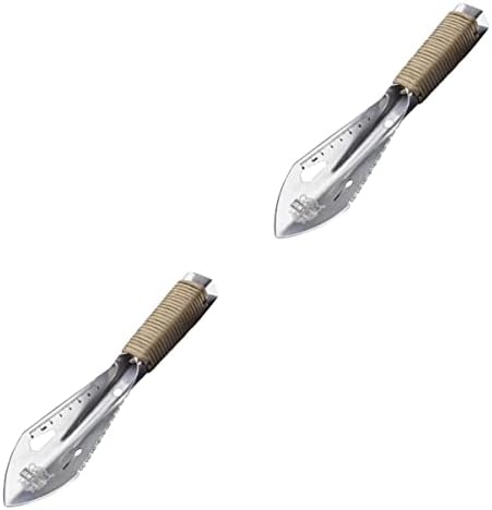 Tuinscheppen | 2 Stuks Schep Backpacking Trowel Graafkits Onkruid Trowel Multitools Handgereedschap Tuingereedschap Licht Reisrugzak Noodhulpmiddel Overleven Speciale Stalen Pocket Tuinscheppen Tuinscheppen