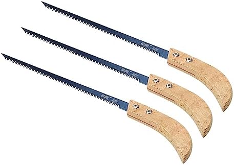 Tuinzagen | 8,5 Inch Mini Houtbewerkings Handsaw, 3-Pack Gipsplaatzaag Snoeizaag Handtrek Zaag Gereedschap Met Houten Grip Handvat Voor Snoeien en Snijden Tuinzagen Tuinzagen